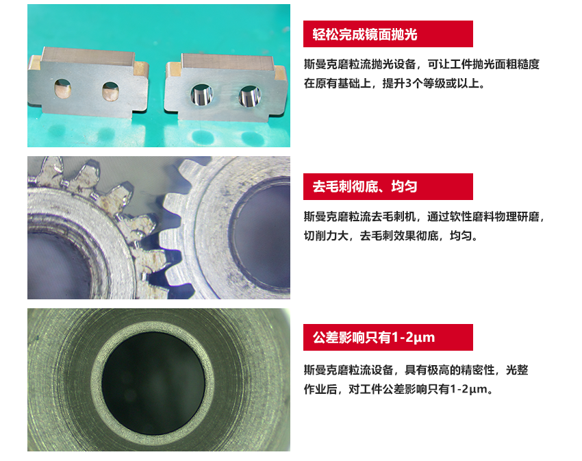 蘇州斯曼克磨粒流設(shè)備公司是專業(yè)生產(chǎn)<a href='http://m.xingqiuwz.cn' target='_blank'><u>流體拋光機(jī)</u></a>設(shè)備廠家,主要拋光機(jī)器型號有:<a href='http://m.xingqiuwz.cn' target='_blank'><u>流體拋光機(jī)</u></a>,<a href='http://m.xingqiuwz.cn' target='_blank'><u>微孔拋光機(jī)</u></a>,磨粒流拋光機(jī),自動拋光機(jī)廣泛應(yīng)用于擠型模具拋光,鎢鋼模具,精沖模具拋光,噴絲板,管件<a href='http://m.xingqiuwz.cn' target='_blank'><u>內(nèi)孔拋光</u></a>,渦輪殼內(nèi)腔,熱流道拋光,沖頭,細(xì)長管內(nèi)壁拋光.