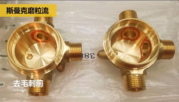 用磨粒流不怕劃傷，銅三通<a href='http://m.xingqiuwz.cn' target='_blank'><u>交叉孔去毛刺</u></a>